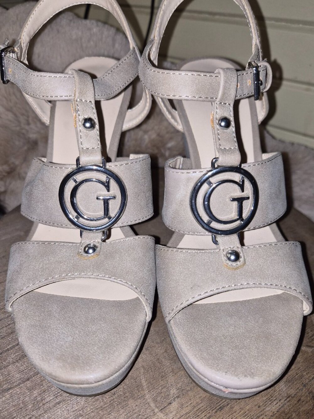 Guess Platform Wedge Sandles